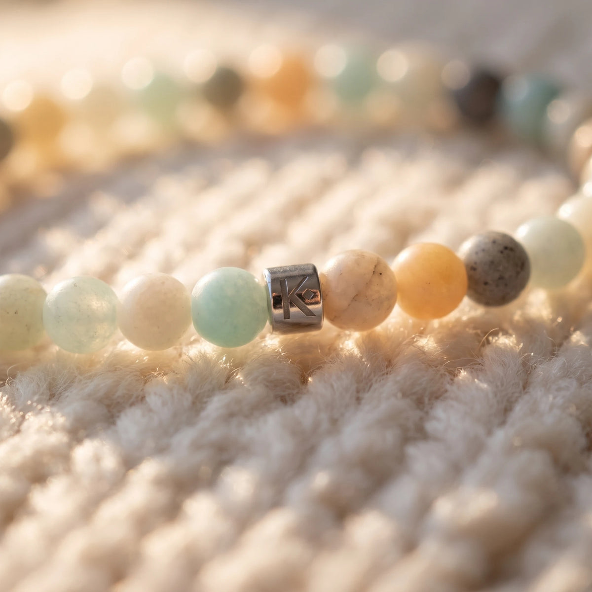 Mini Bracelet en Amazonite Energie - macro dore - image 5
