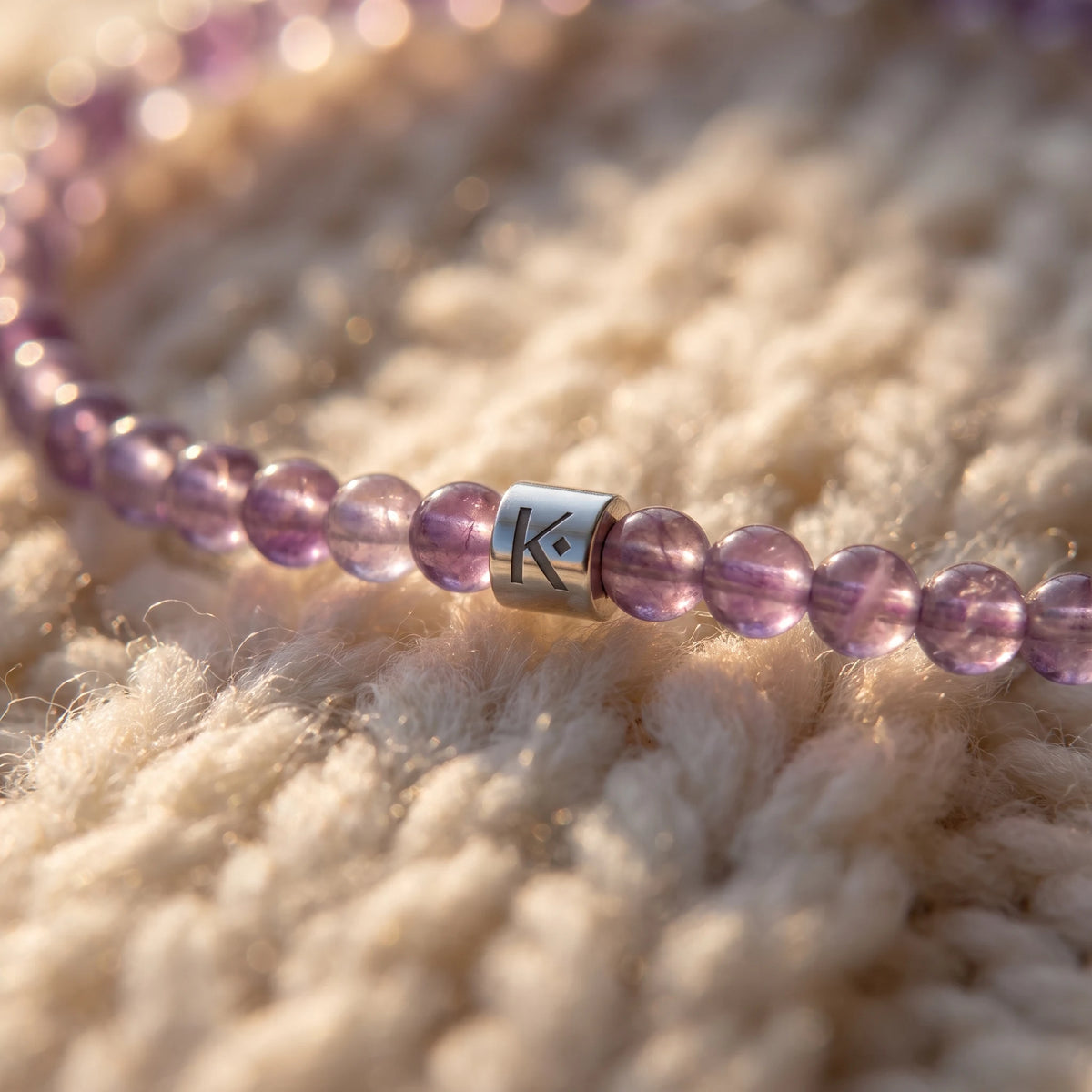 Mini Bracelet en Amethyste Energie - macro dore - image 5