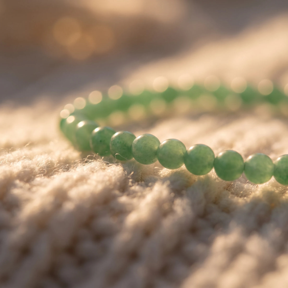 Mini Bracelet en Aventurine Energie - macro dore - image 5