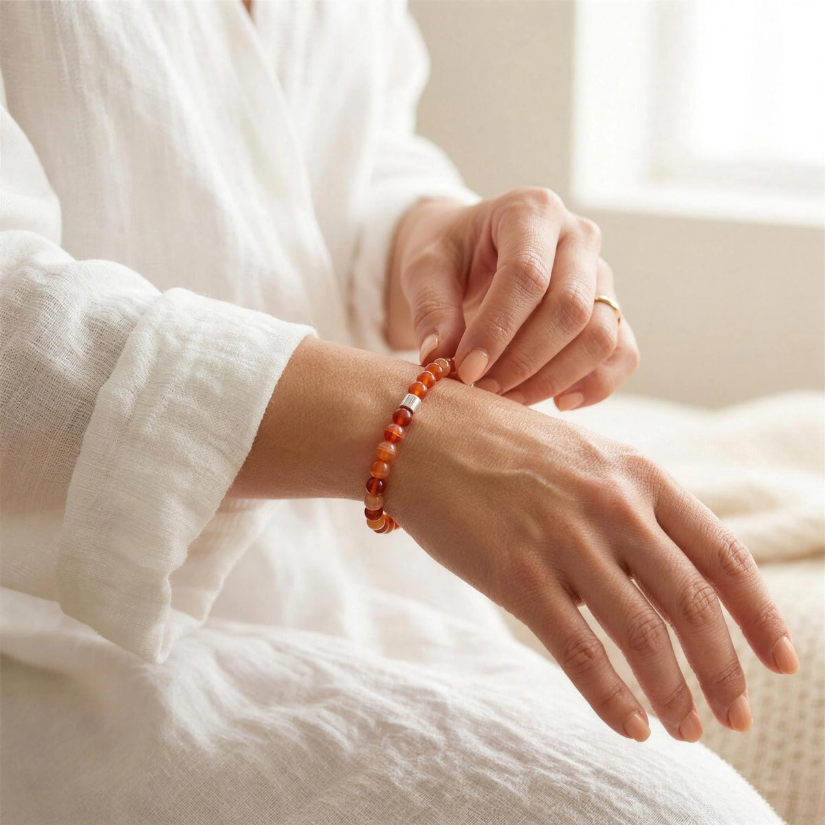 Mini Bracelet en Cornaline "Energie" - image 4