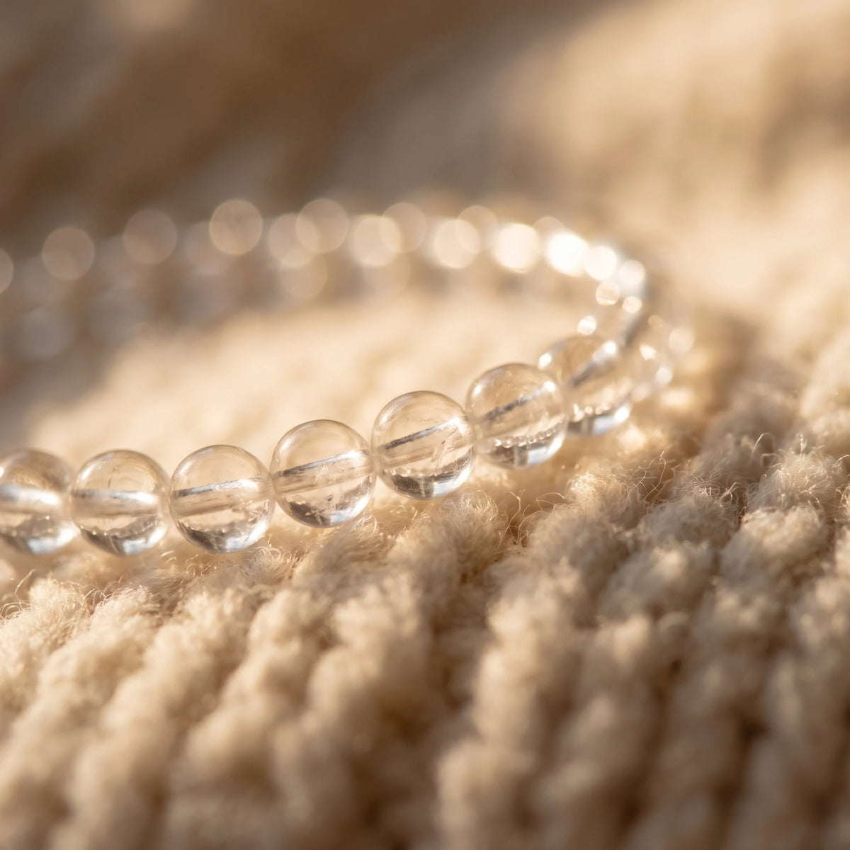 Mini Bracelet en Cristal de Roche Energie - macro dore - image 5