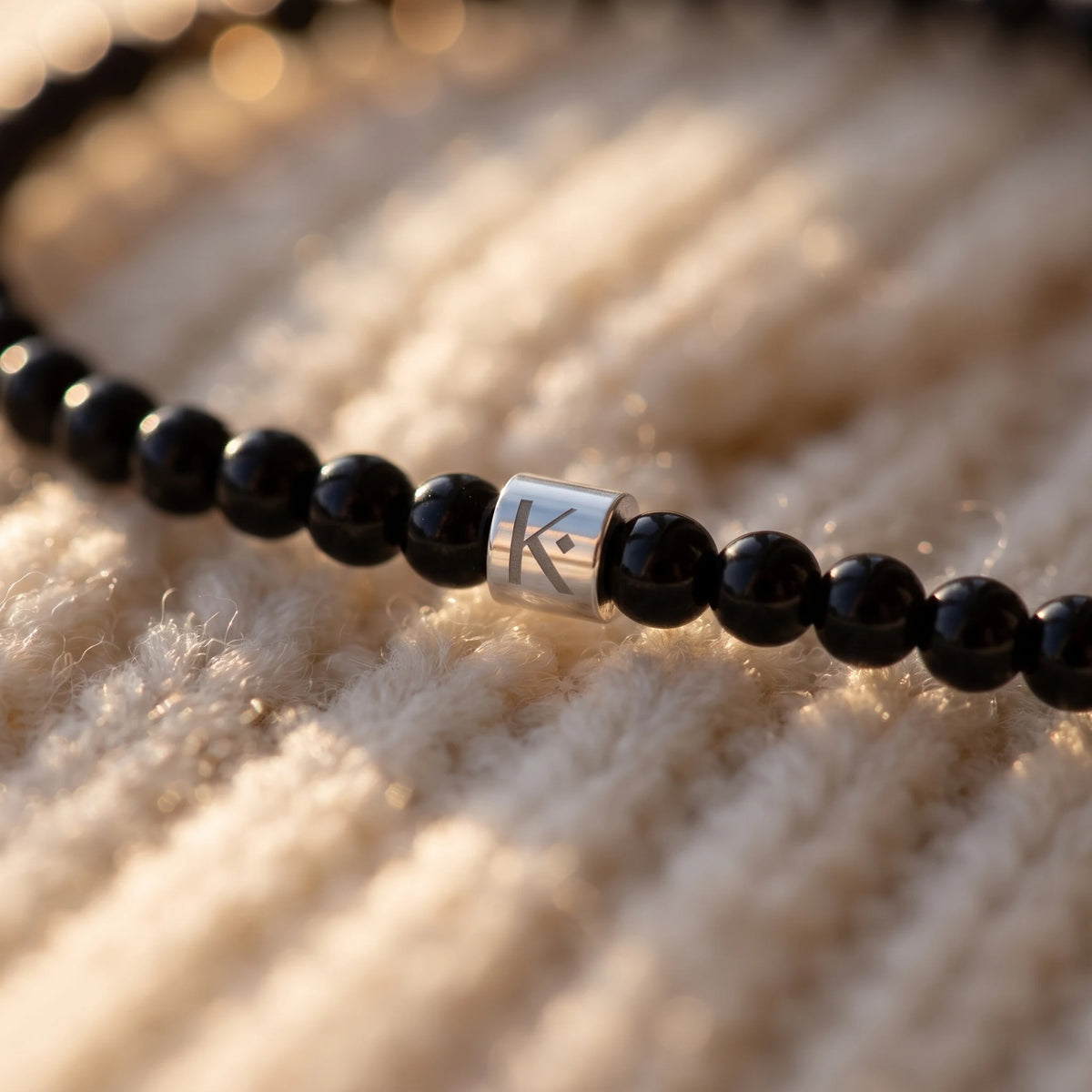 Mini Bracelet en Obsidienne Energie - macro dore - image 5