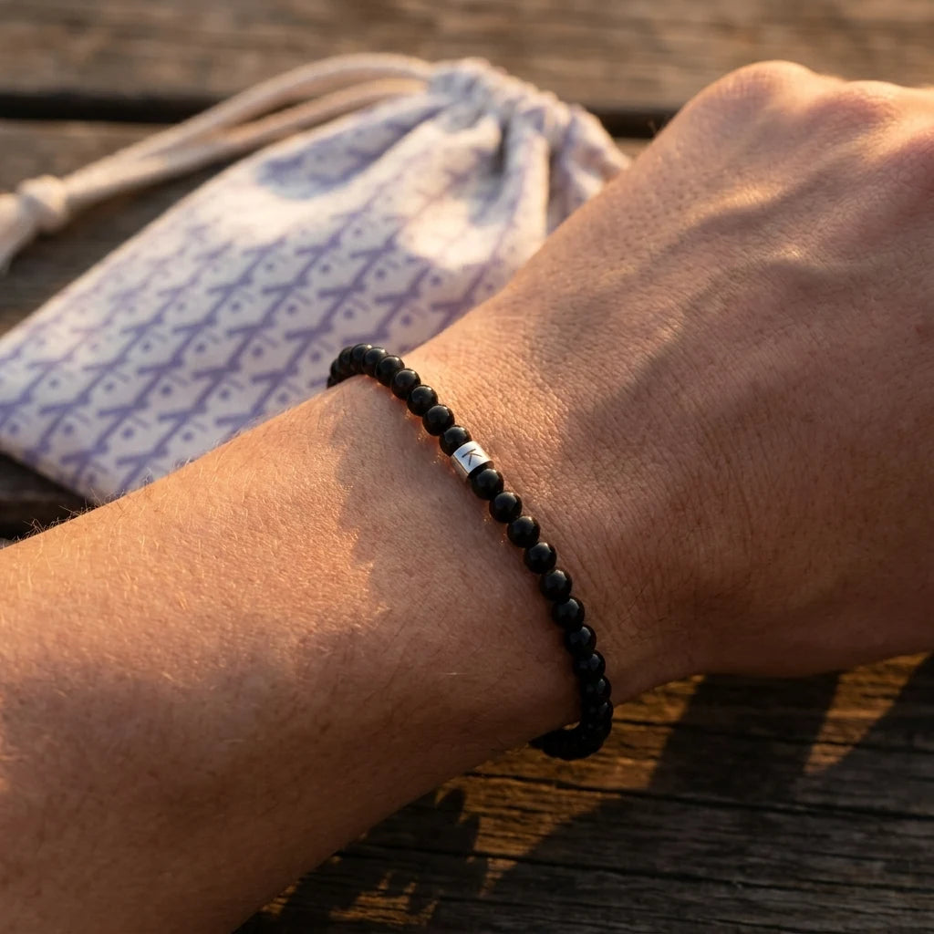 Mini Bracelet en Obsidienne "Energie" - image 3