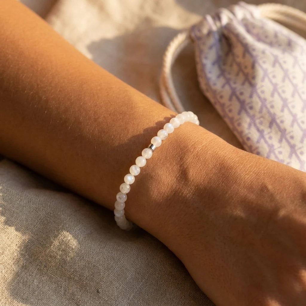 Mini Bracelet en Pierre de Lune "Energie" - image 3
