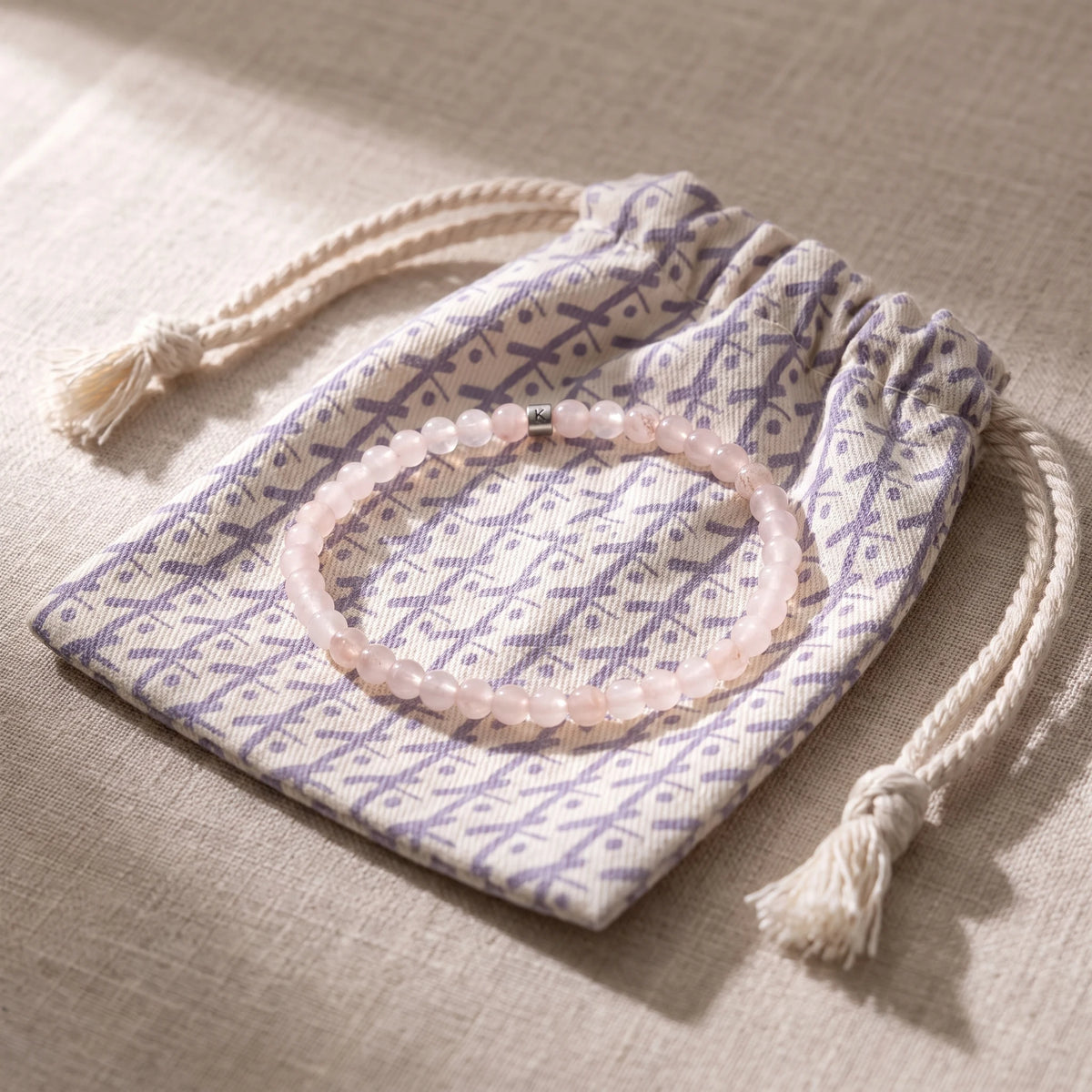 Mini Bracelet en Quartz Rose "Energie" - image 2