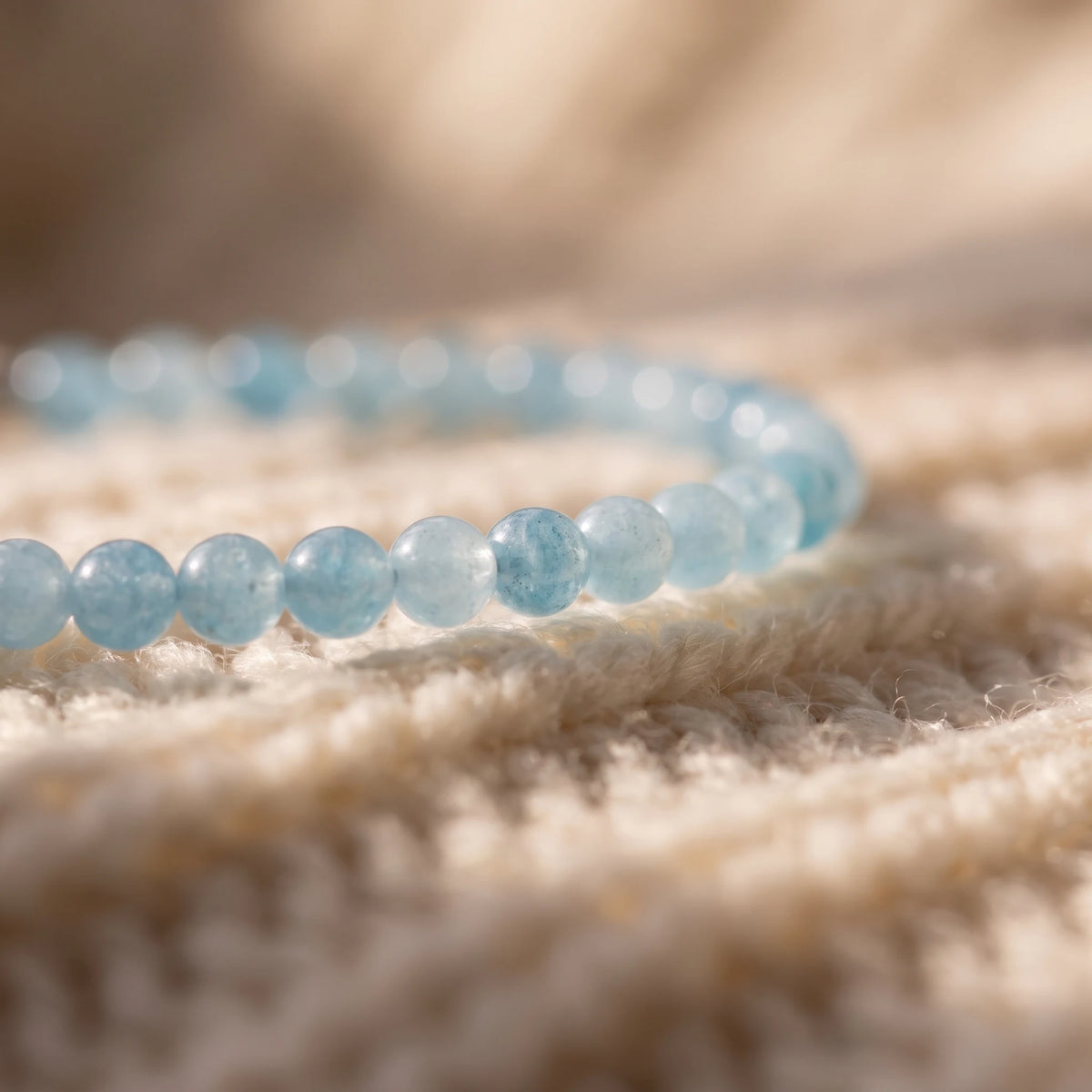 Mini Bracelet en Aigue-Marine Energie - macro dore - image 5
