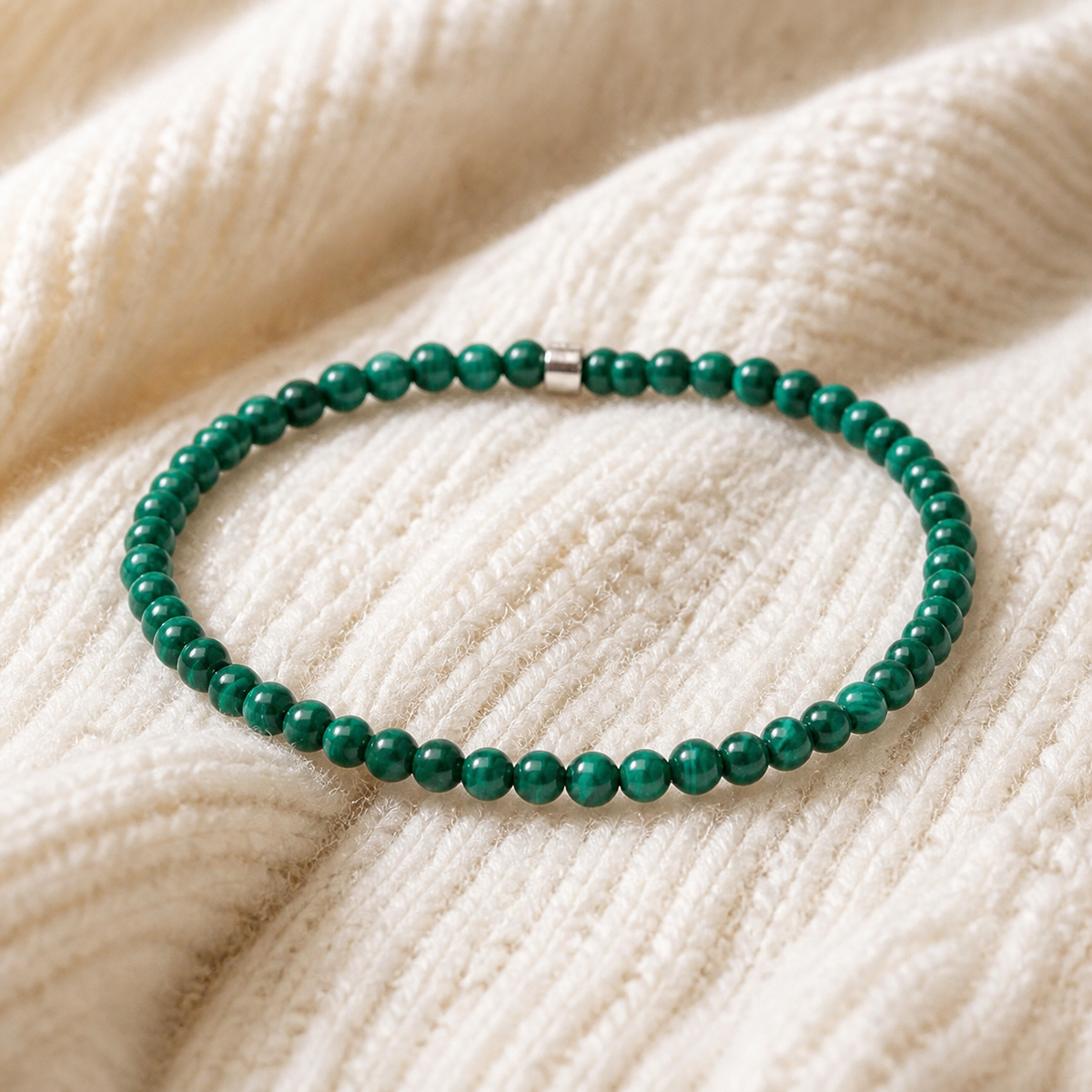 Mini Bracelet en Malachite naturelle "Energie"