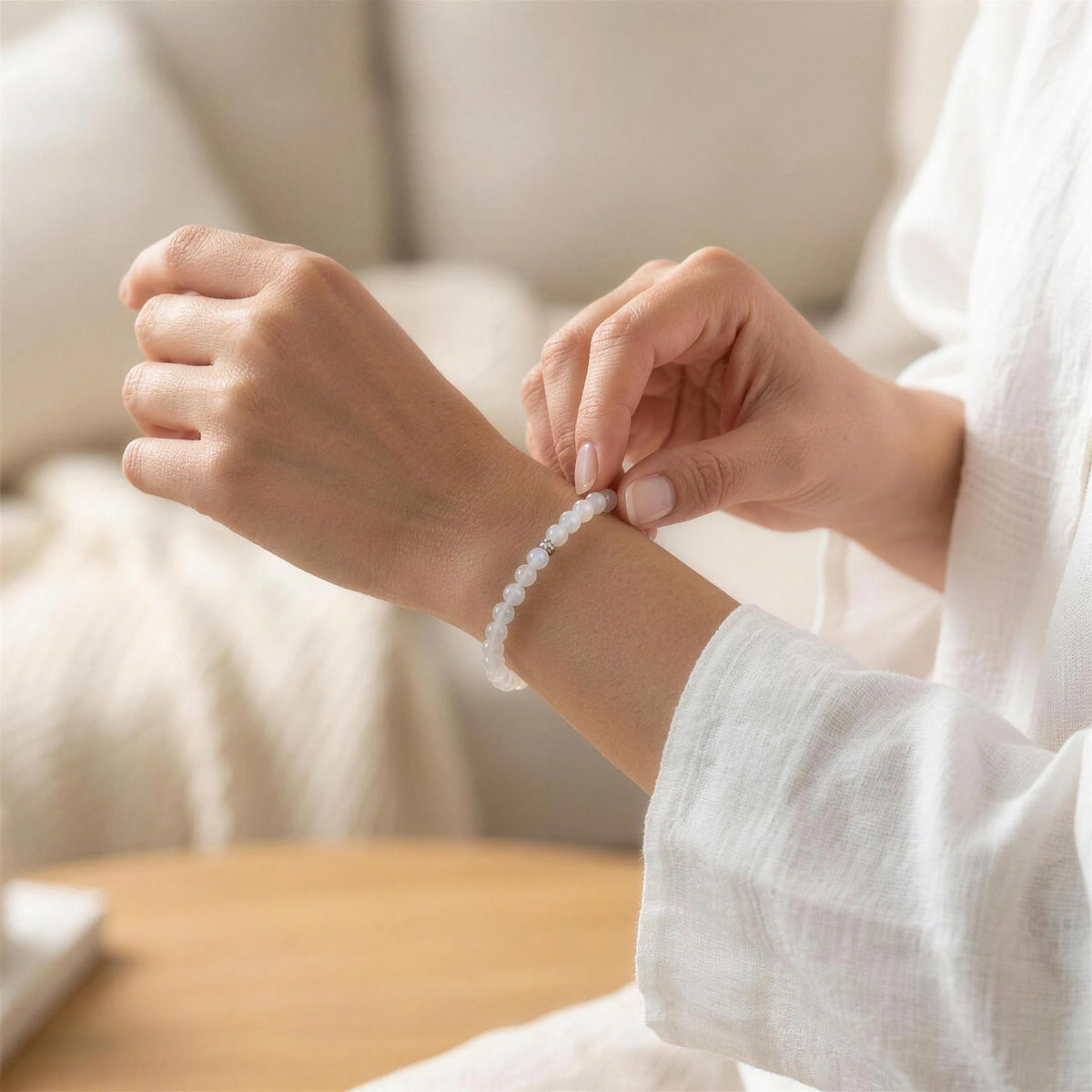 Mini Bracelet en Pierre de Lune "Energie" - image 4