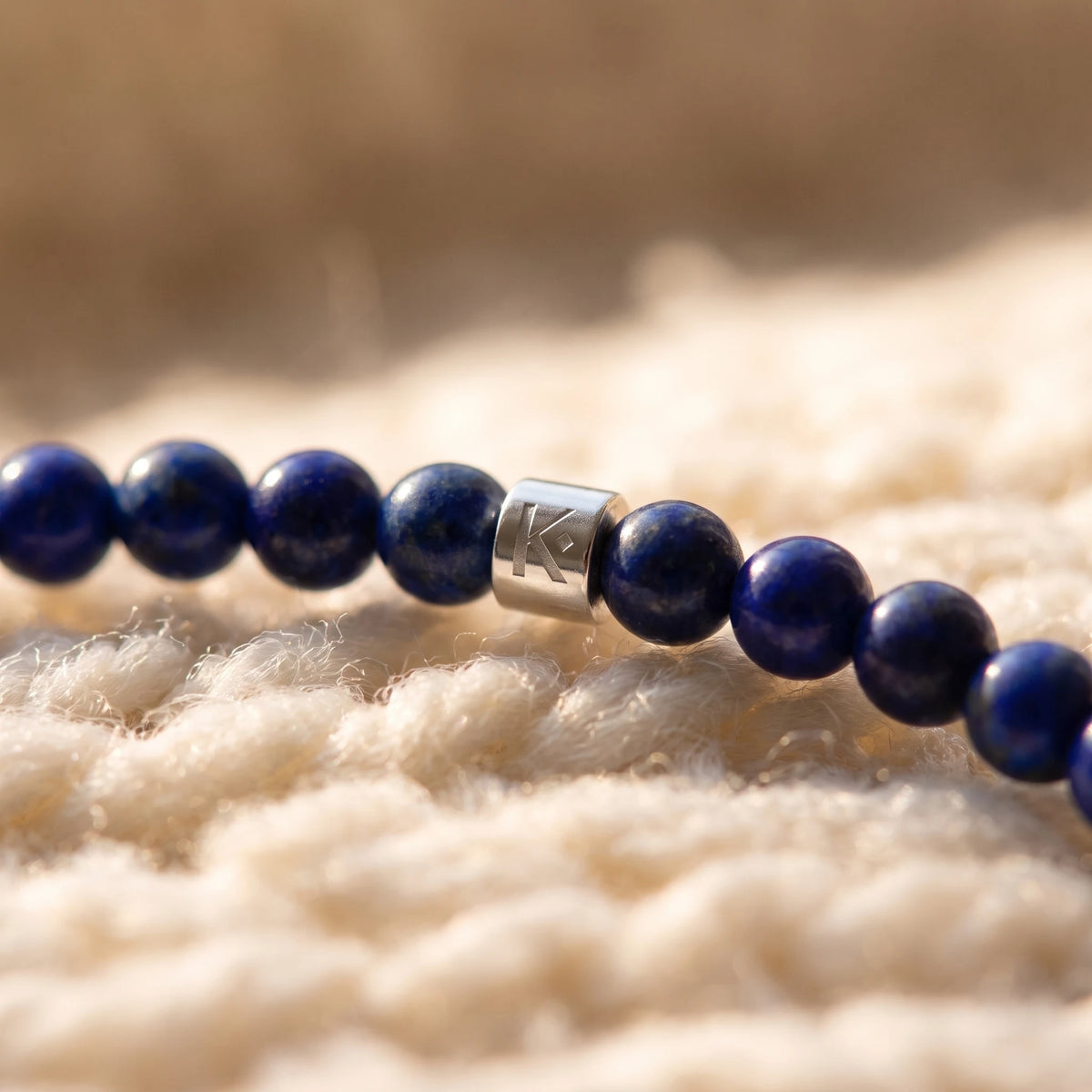 Mini Bracelet en Lapis Lazuli Energie - macro dore - image 5