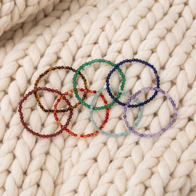 Lot de 7 Mini Bracelets "Energie des 7 Chakras"