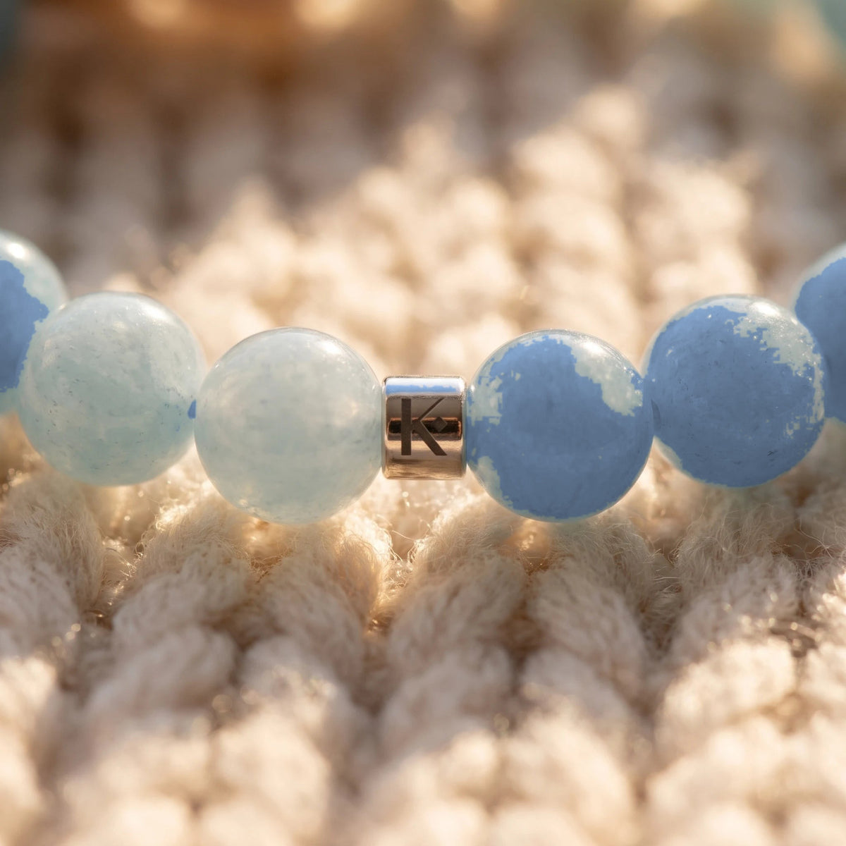 Bracelet en Aigue-Marine Energie - macro dore - image 5