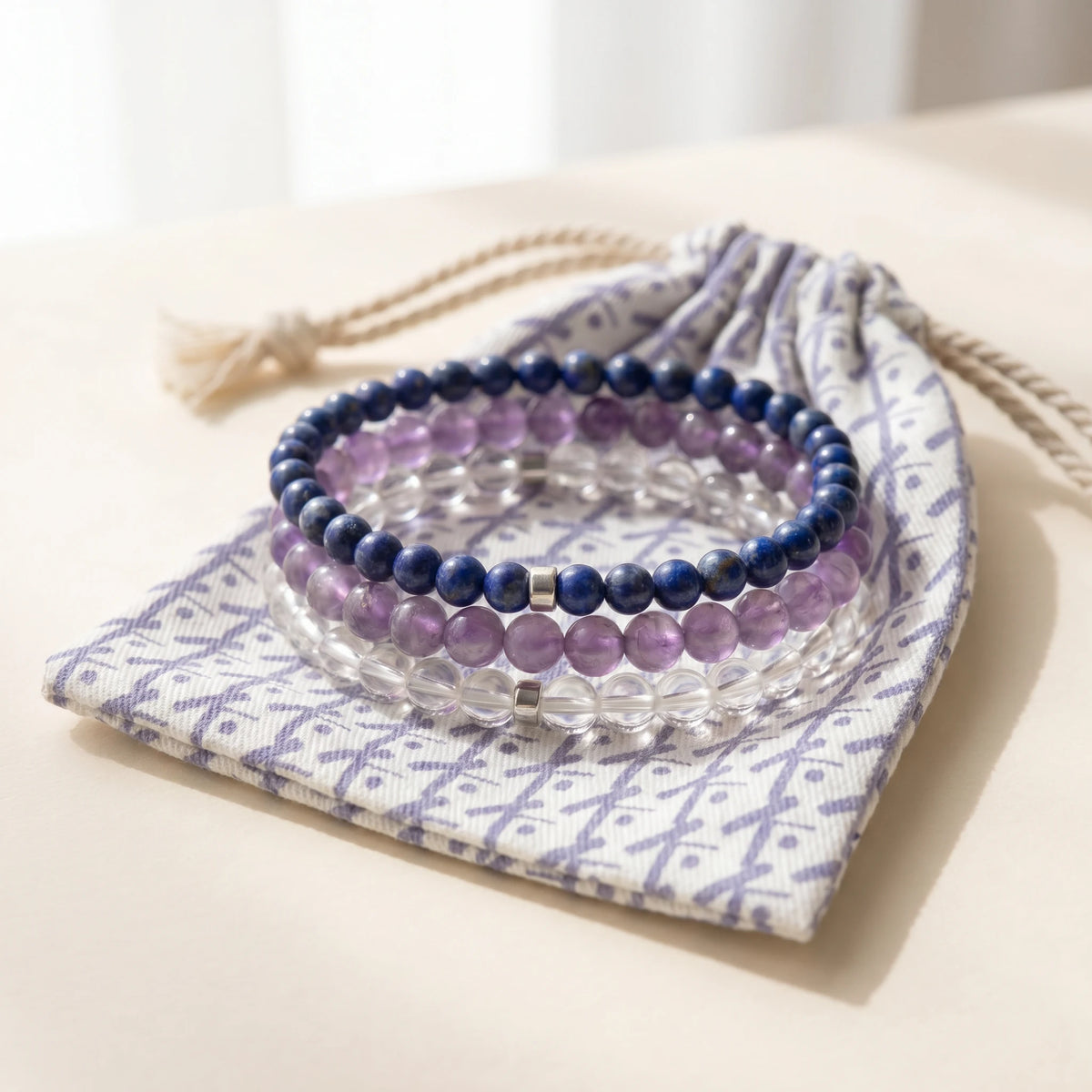 Set de 3 Mini Bracelets Divination - pochette