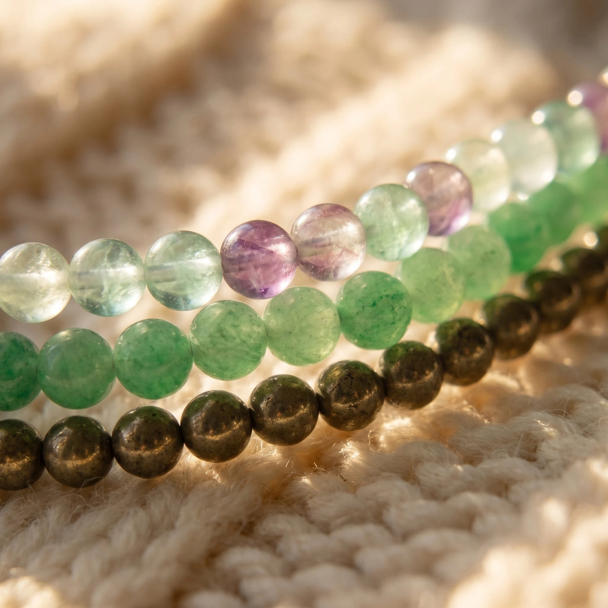 Set de 3 Mini Bracelets Abondance - macro dore - image 5