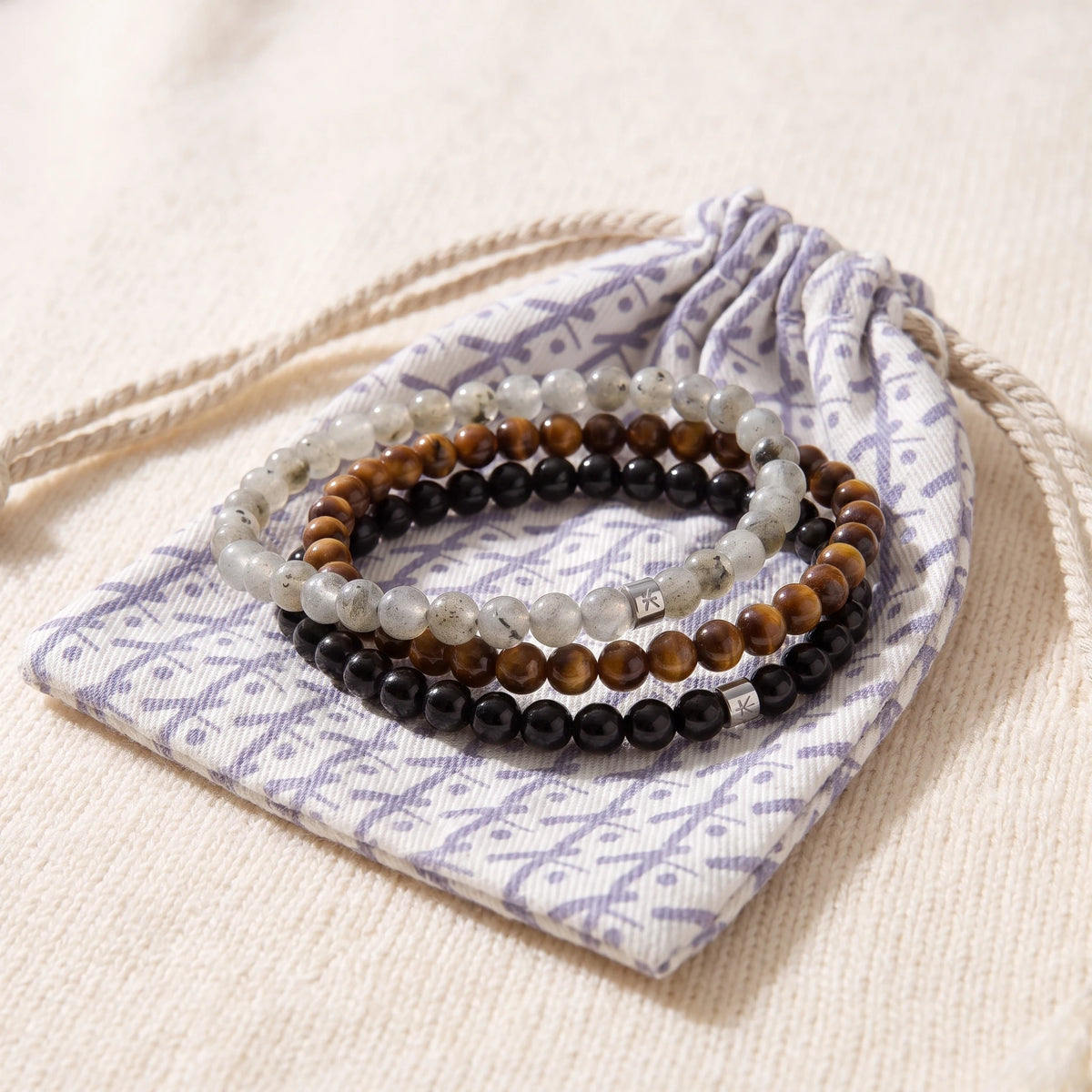 Set de 3 Mini Bracelets Protection - pochette