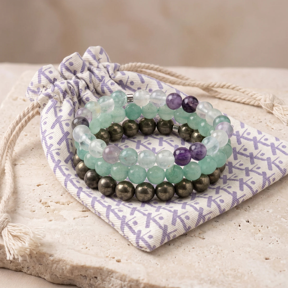 Triple Bracelets Énergie "Abondance" - image 2