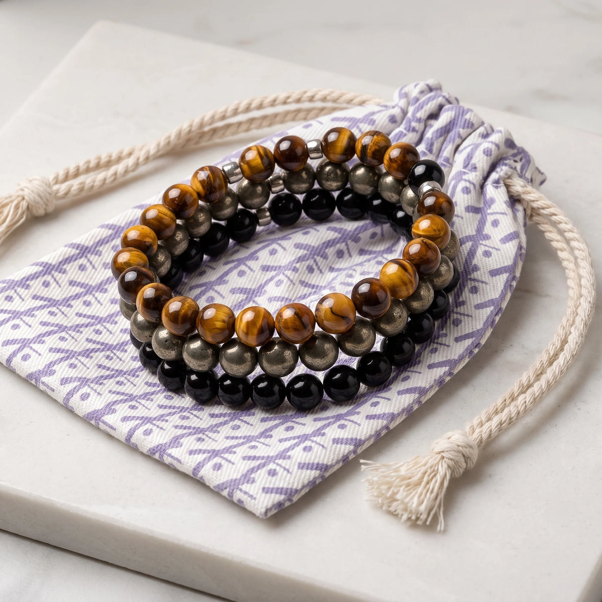 Triple Bracelets Énergie "Confiance" - image 2