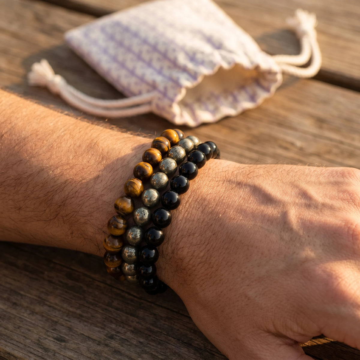 Triple Bracelets Énergie "Confiance" - image 3
