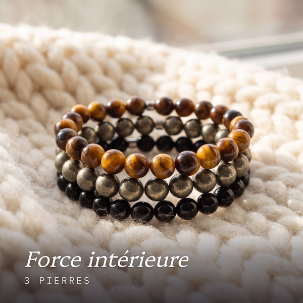 Triple Bracelets Énergie "Confiance"
