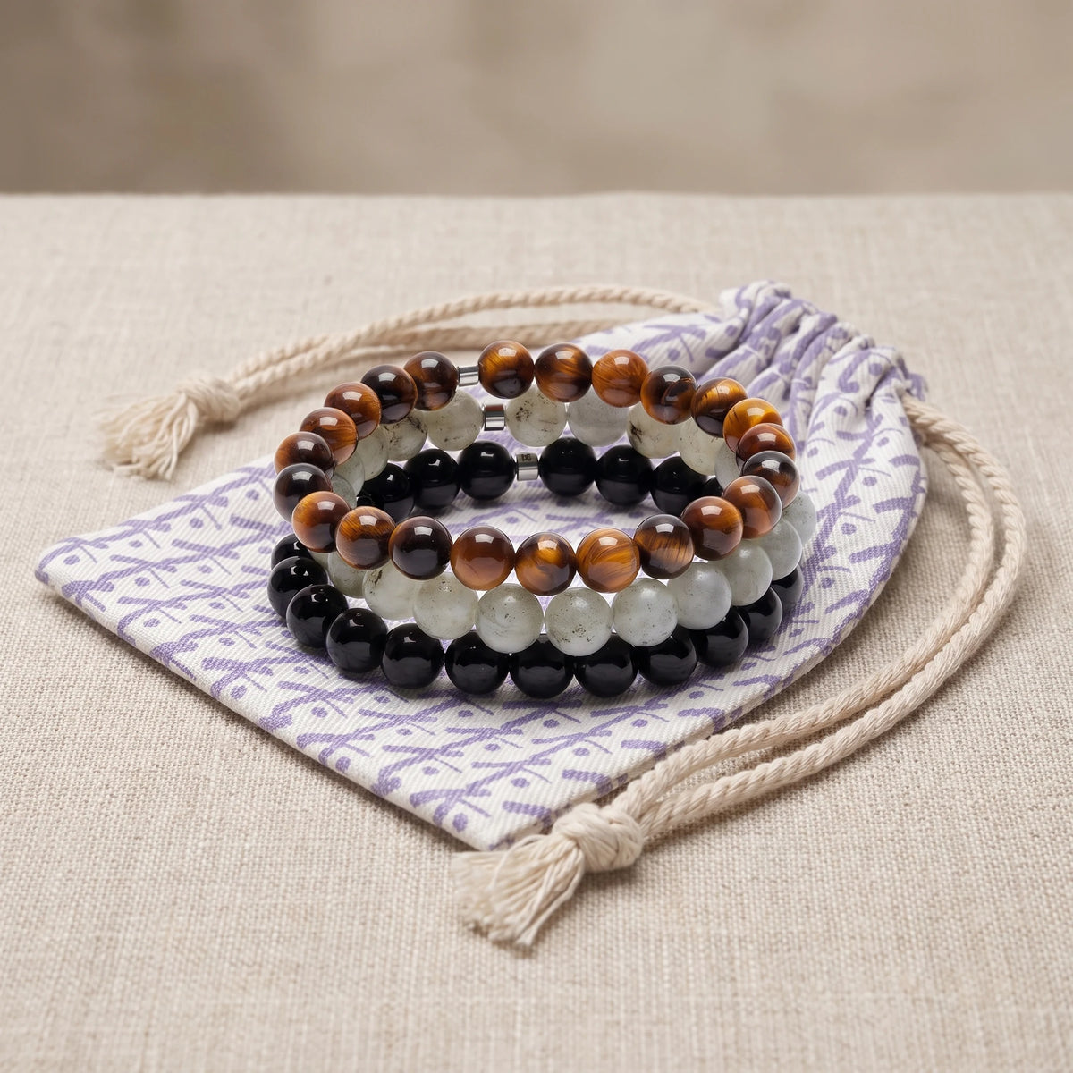 Triple Bracelets Énergie "Protection" - image 2