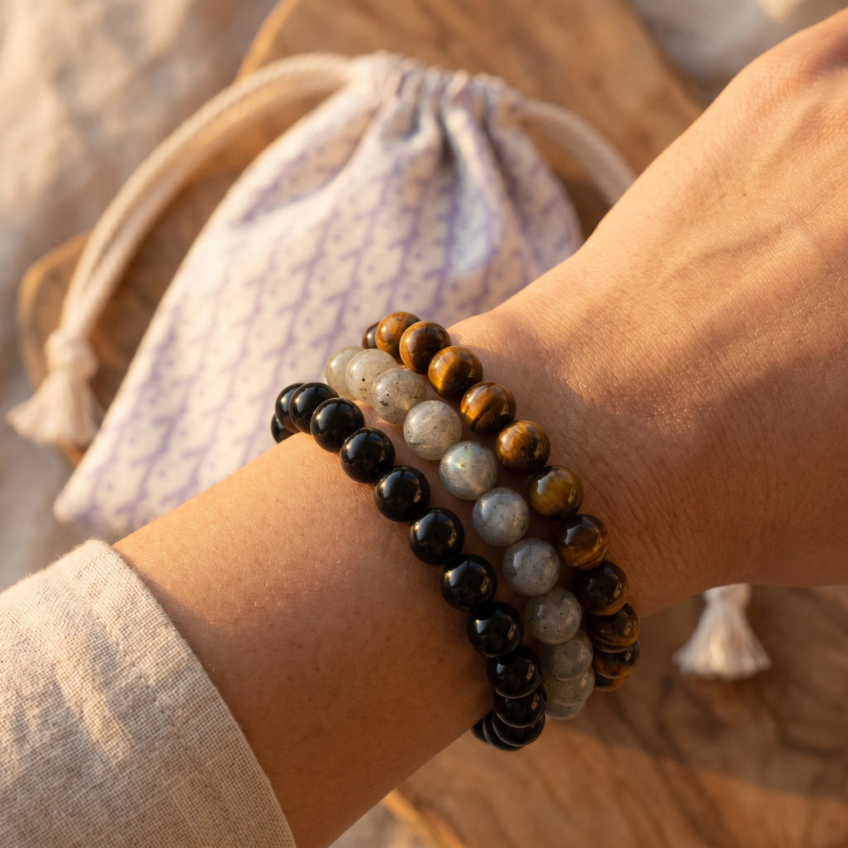 Triple Bracelets Énergie "Protection" - image 3