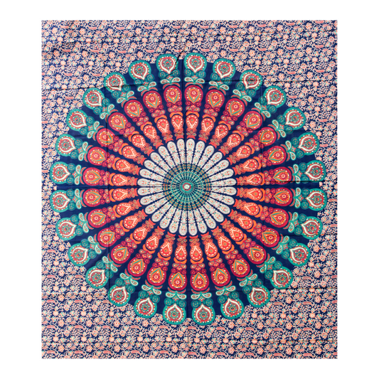 Tenture murale en coton "Mandala Multicolore Tonifiant"