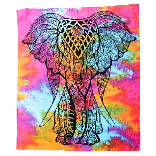 Tenture murale en coton "Beauté de l'Éléphant"