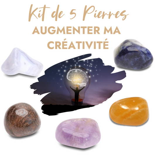 Kit de 5 pierres “Augmenter ma Créativité”  - Karma Yoga Shop