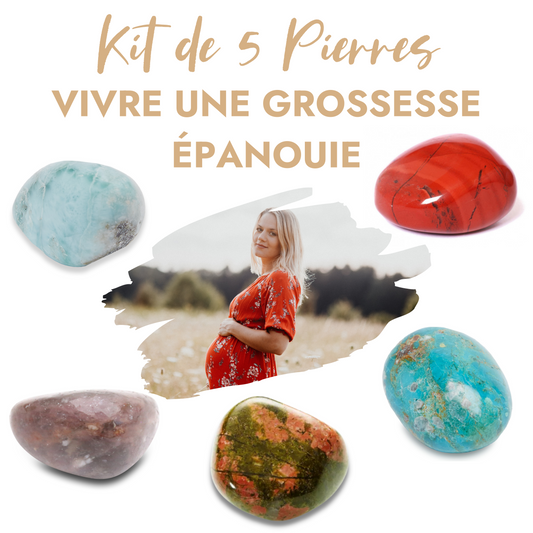 Kit de 5 pierres “Vivre une Grossesse épanouie” - Karma Yoga Shop