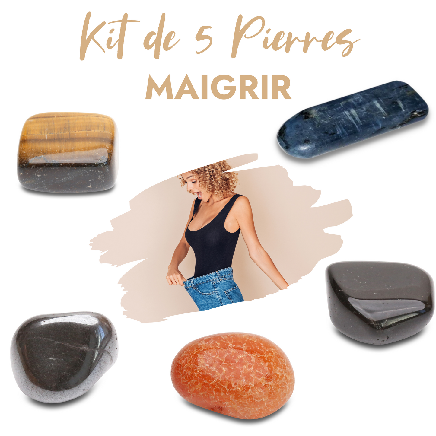 Kit de 5 pierres “Maigrir” - Karma Yoga Shop