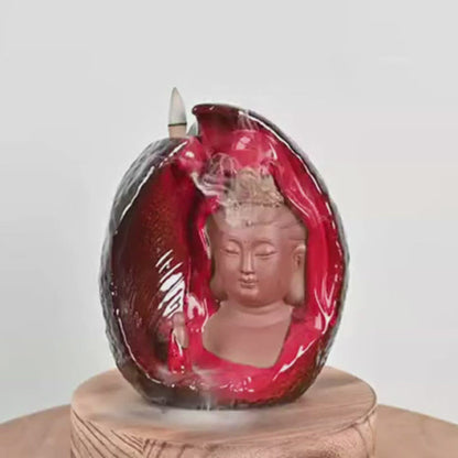 Brûleur d'encens en céramique "Compassion de la Guan Yin"
