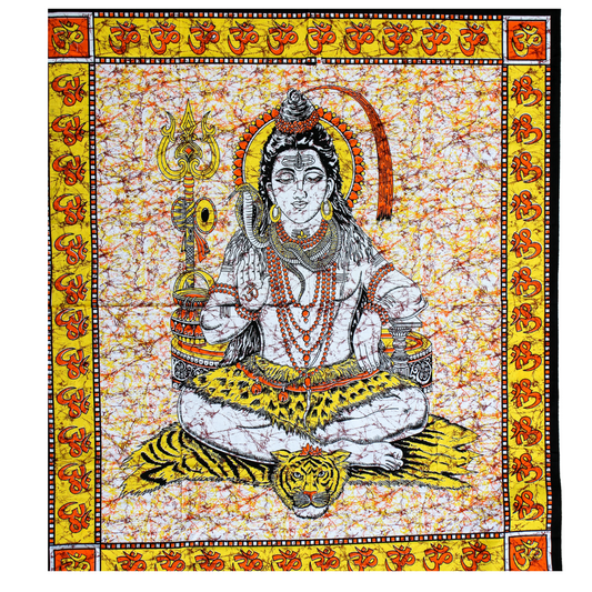 Tenture murale en coton "Puissance de Shiva"