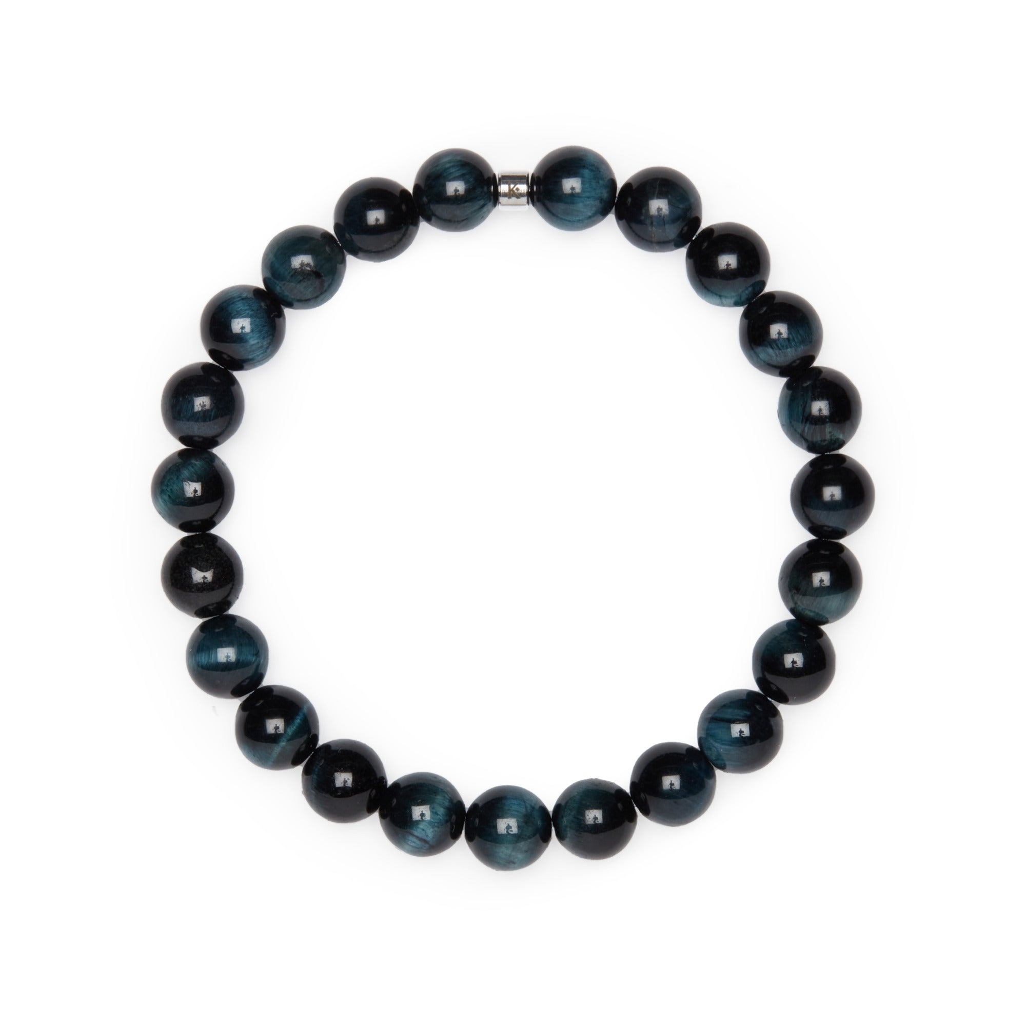 Bracelet "Energie" en Oeil de Faucon (Oeil de Tigre Bleu) - Karma Yoga Shop