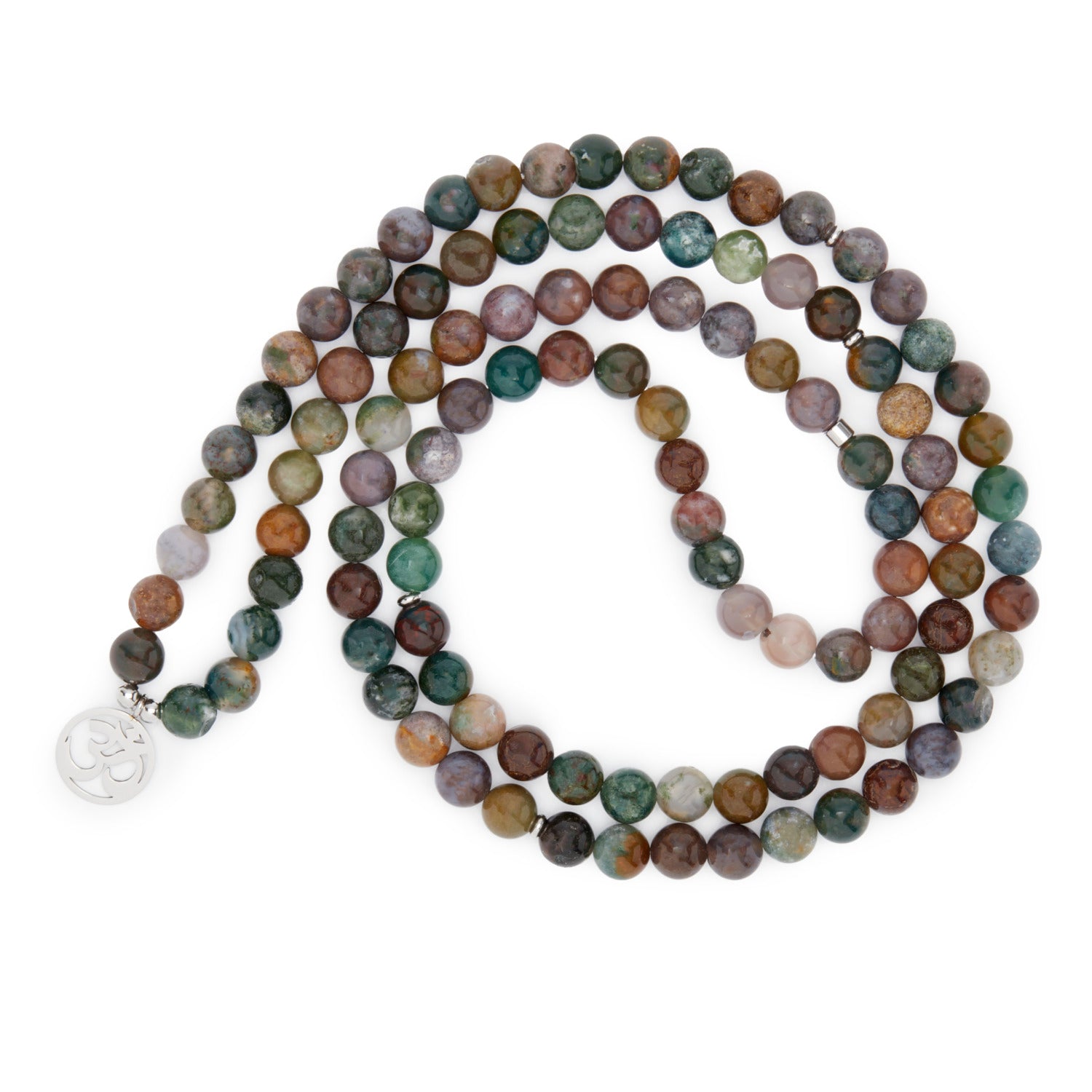 Lucky” Mala Bracelet of 108 beads in Indian Agate – Karma Yoga Shop