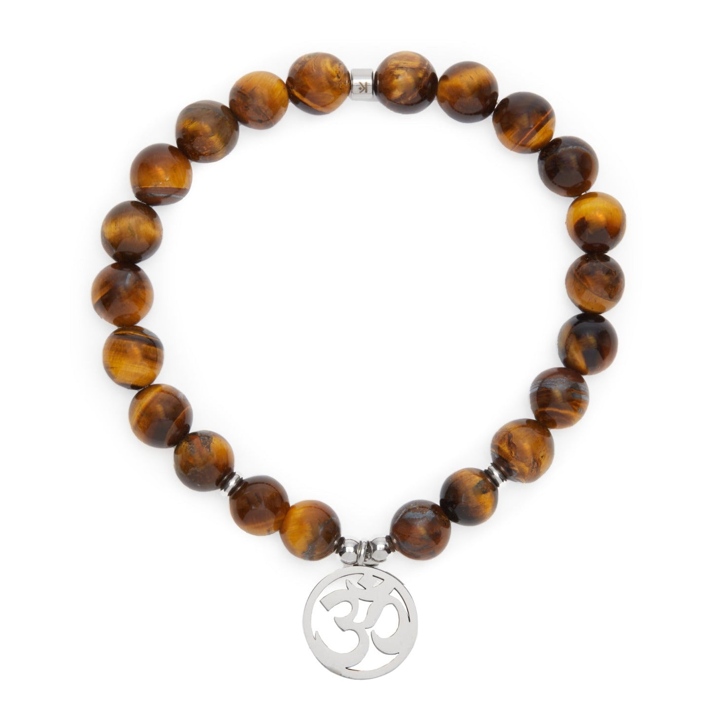 Bracelet "OM" en Oeil de Tigre - Karma Yoga Shop