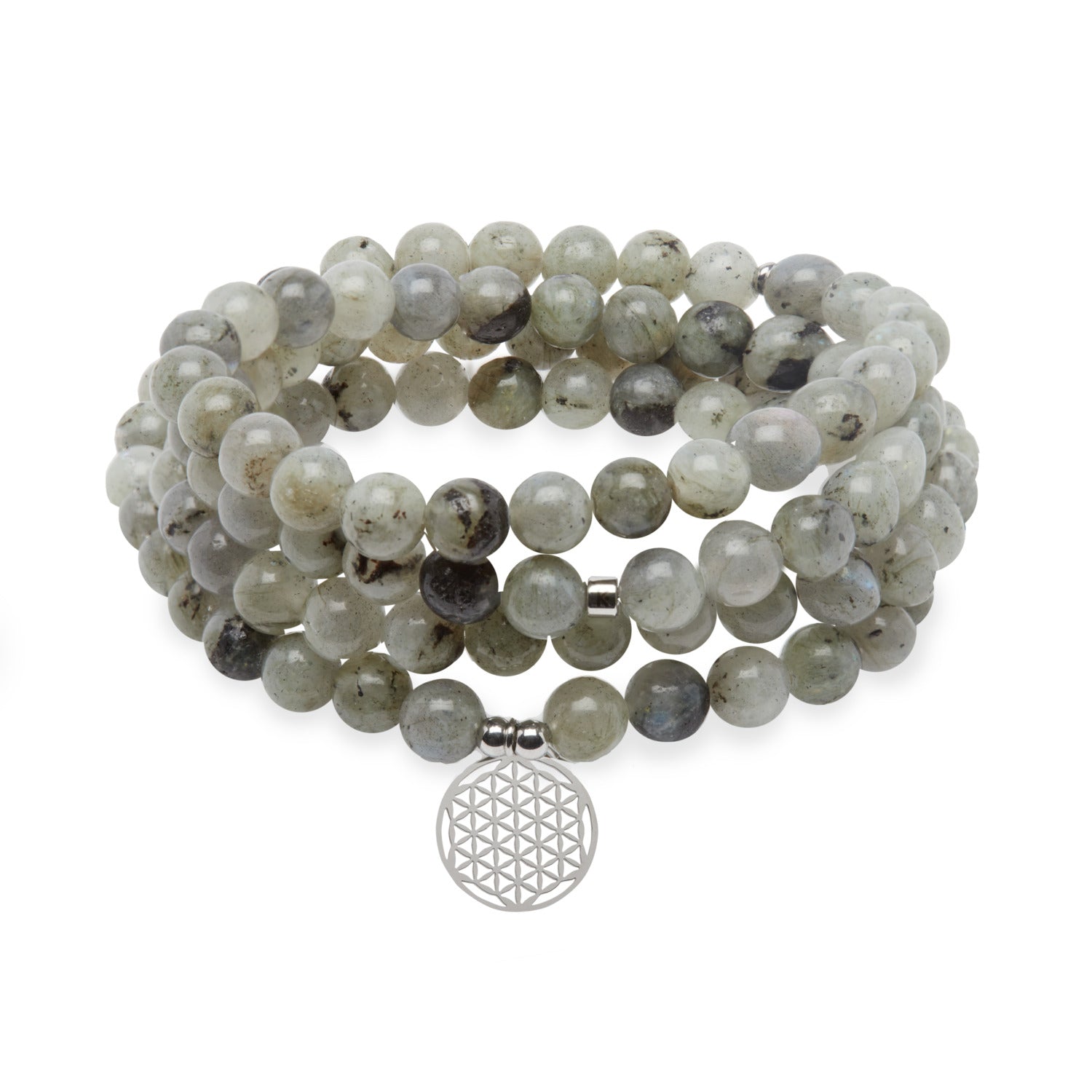 Bracelet Mala "Miroir Émotionnel" en Labradorite - Karma Yoga Shop