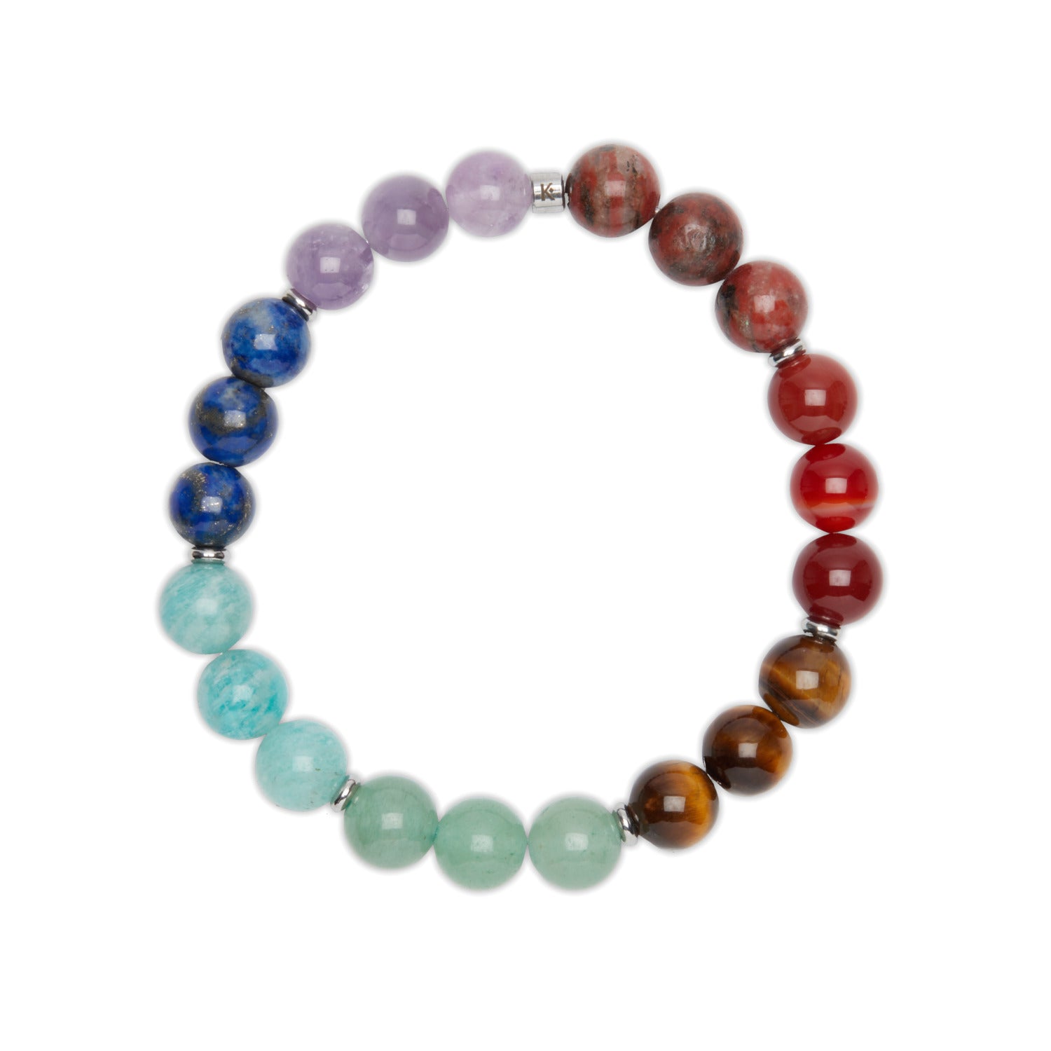 Bracelet "7 Chakras" Triple en Pierres Naturelles - Karma Yoga Shop