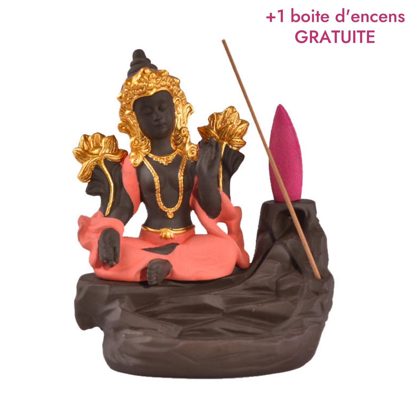 Brûleur d'encens en céramique "Douceur de Parvati" - Karma Yoga Shop