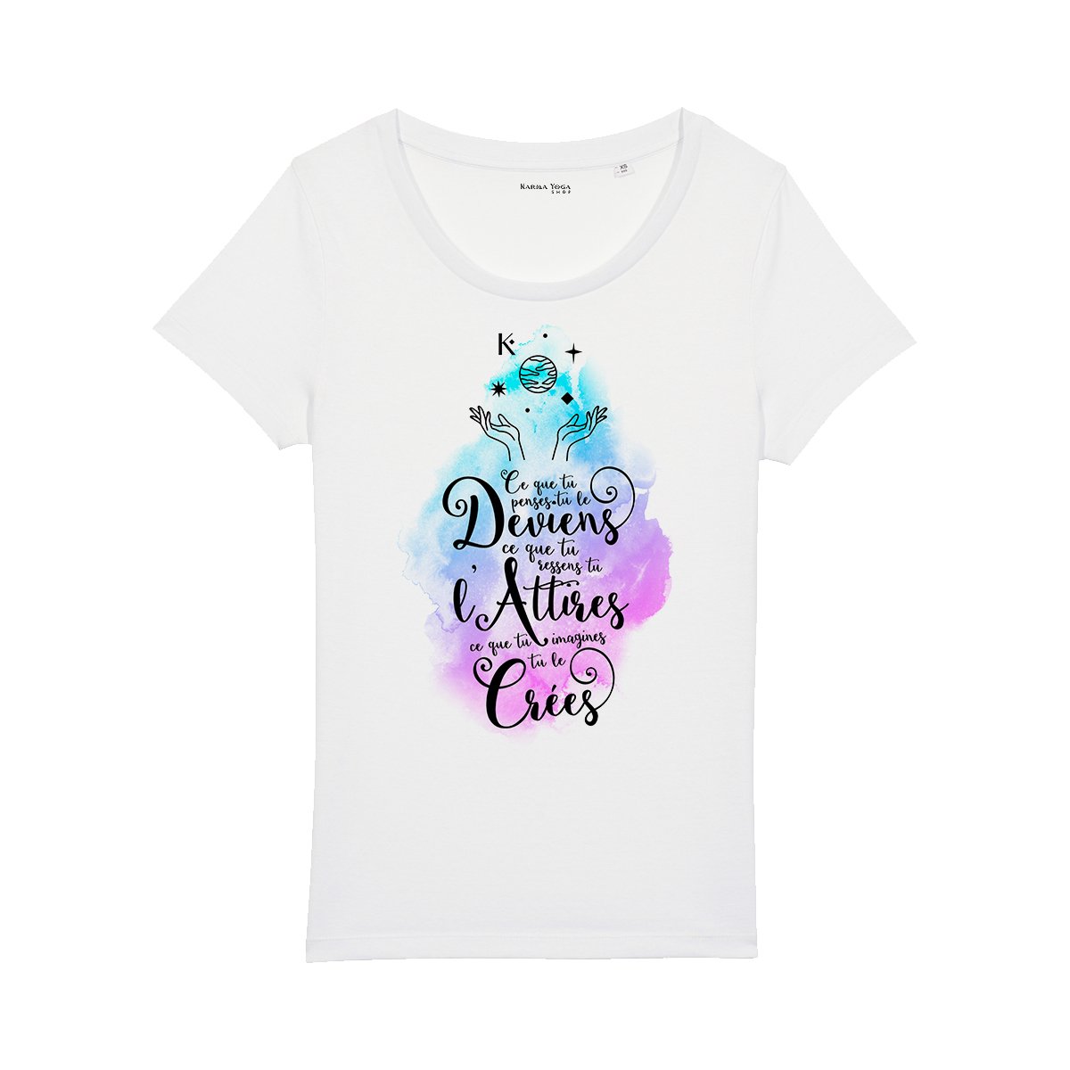 T-shirt Femme "Attraction" en Coton Bio - Karma Yoga Shop