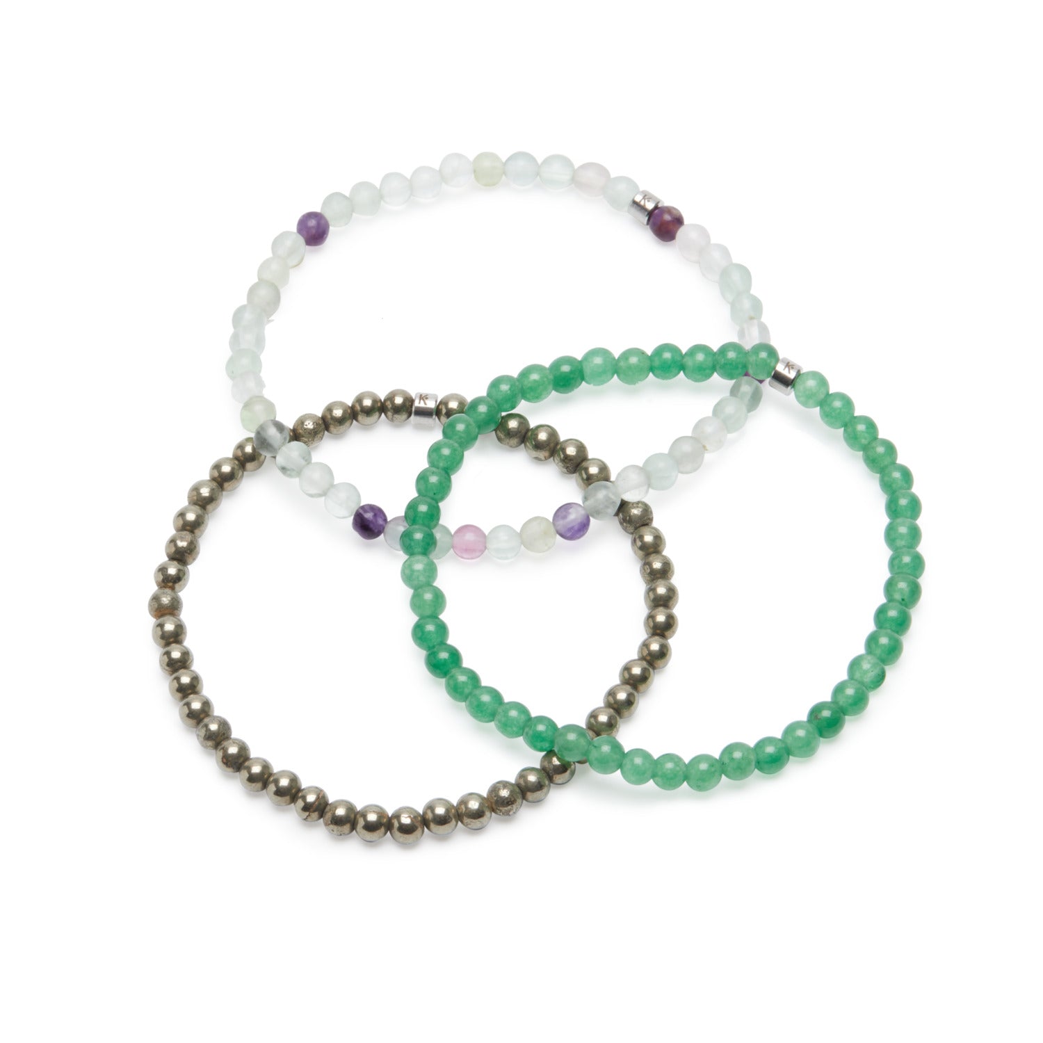 Set de 3 Mini Bracelets "Abondance" - Karma Yoga Shop