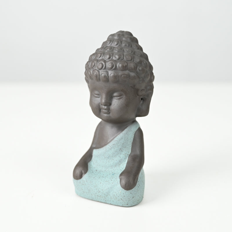 Statue en céramique "Moine de la Paix Intérieure" - Karma Yoga Shop