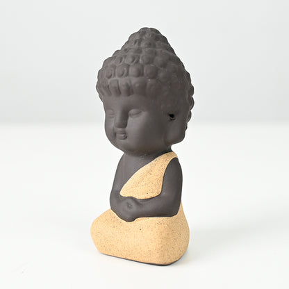 Statue en céramique "Moine de la Contemplation" - Karma Yoga Shop