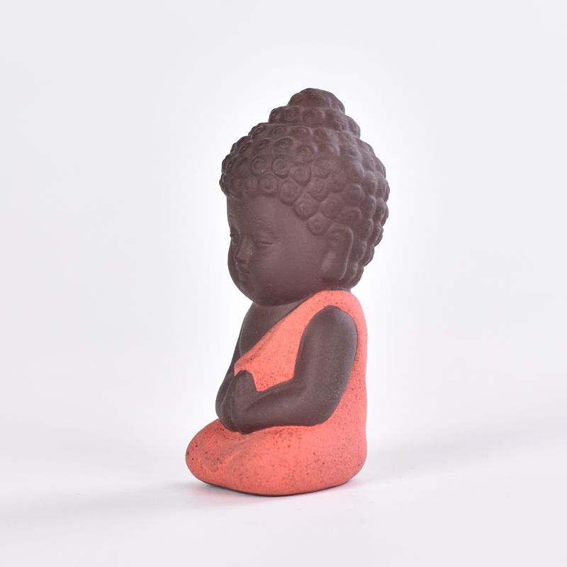 Statue en céramique "Moine de la Lumière Intérieure" - Karma Yoga Shop