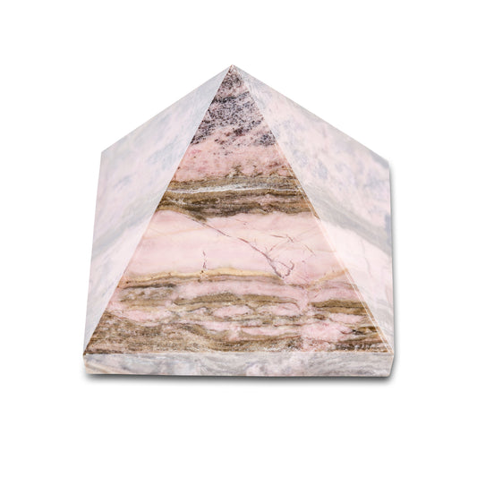 Pyramide "Joie et Amour Inconditionnel" en Rhodonite - Karma Yoga Shop